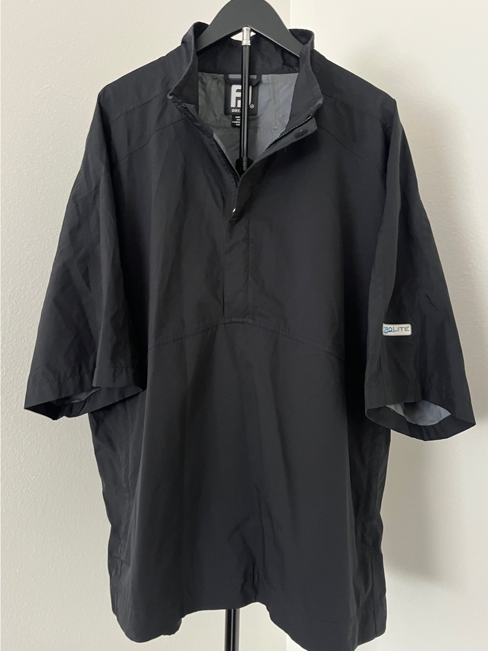 🛺 FootJoy HydroLite Black Waterproof Golf Rain Jacket Short Sleeve | Men’s 2XL